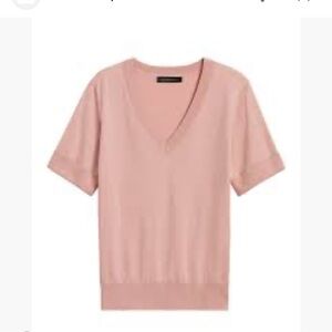 Banana republic stretch cotton short sleeve sweater
